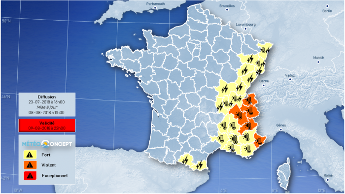 Illustration de l'actualité Les orages et la chaleur se rétractent à l'est